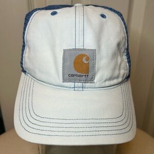 Carhartt Buffalo Cap Mesh Snap Back Blue Baseball Trucker Hat C-Patch One Size